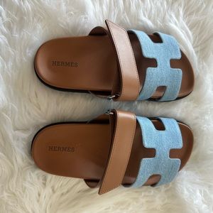 NWT gold/ denim Chypre Sandals